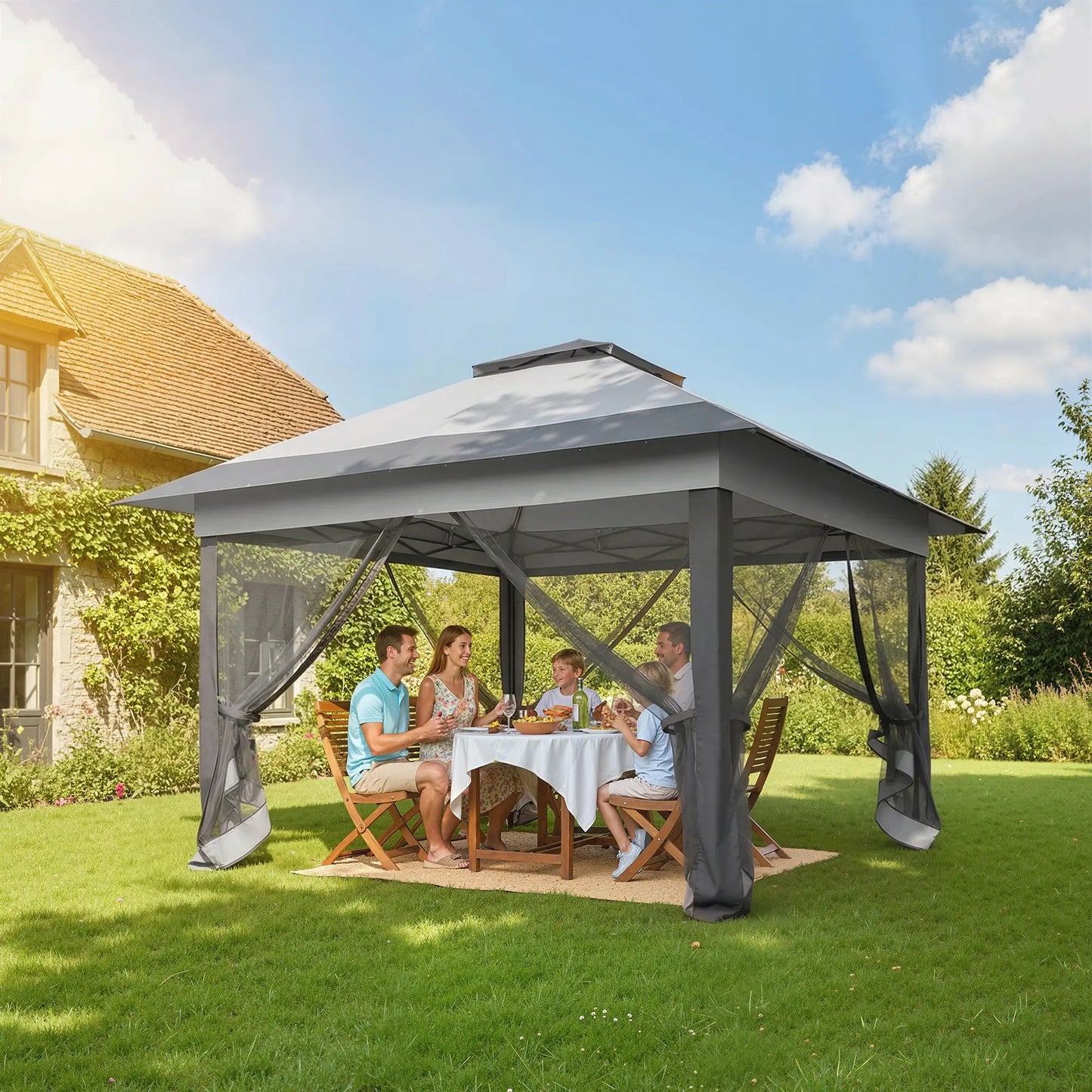 12' x 12' Foldable Pop-Up Party Tent, Instant Canopy Sun Shade Gazebo Pop Up Canopies at Gallery Canada
