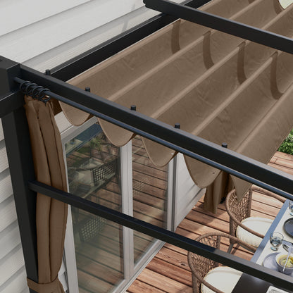 Metal Pergola, Sliding Roof Canopy, Retractable, 10' x 10', Coffee Pergolas at Gallery Canada