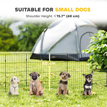 Foldable Metal Dog Playpen, Expandable Pet Fence, 20" x 24", 8 Panels, Black Dog PlayPens at Gallery Canada
