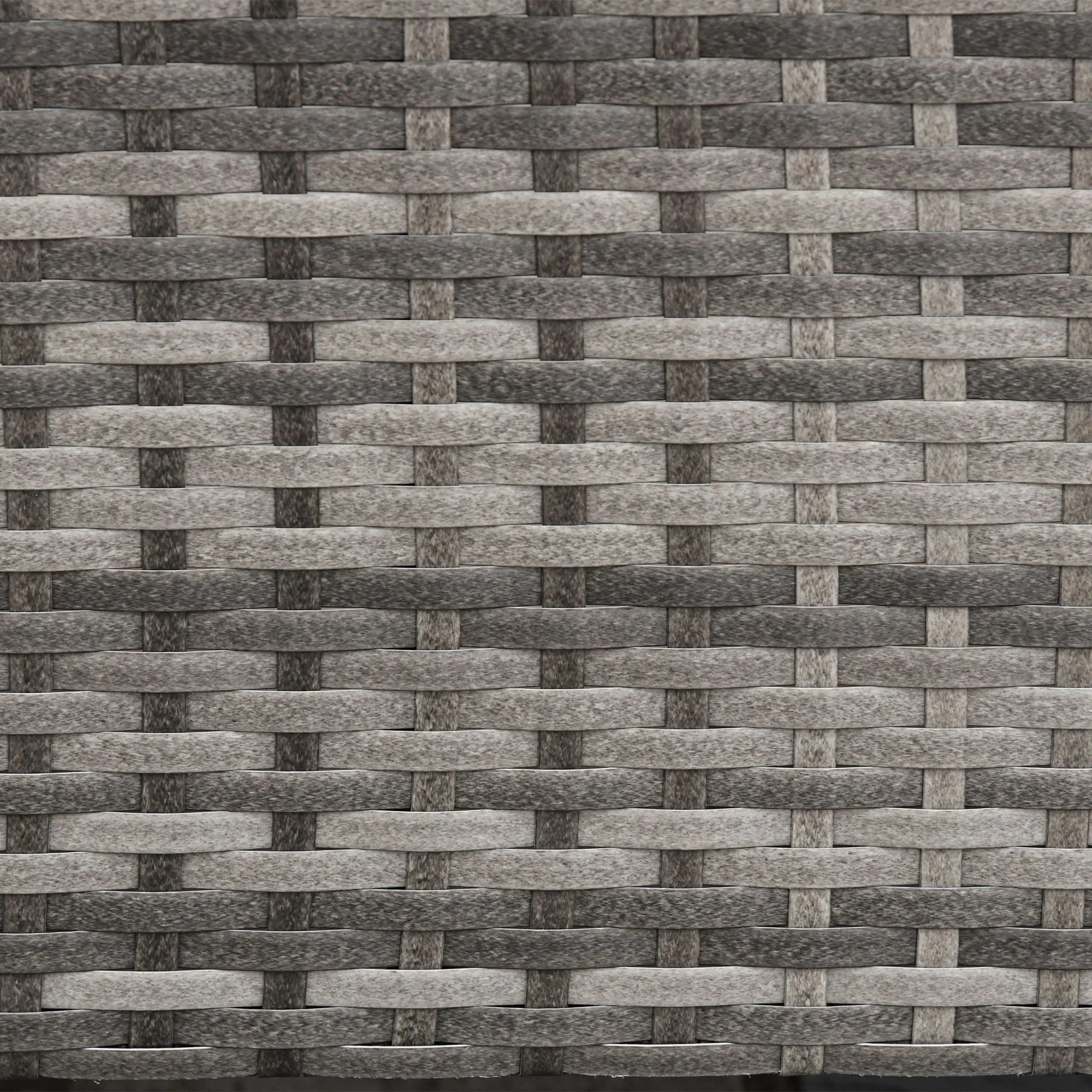 3-Seater Wicker Sofa, PE Rattan Outdoor Couch, Removable Cushions, Grey Patio Furniture Sets at Gallery Canada