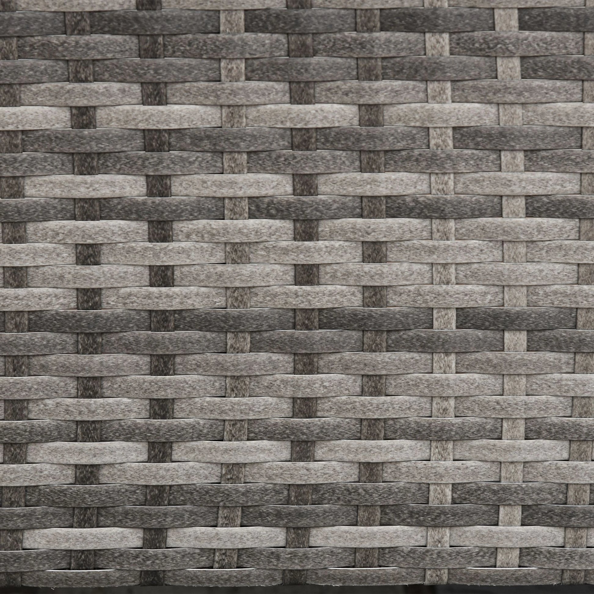 3-Seater Wicker Sofa, PE Rattan Outdoor Couch, Removable Cushions, Grey Patio Furniture Sets at Gallery Canada