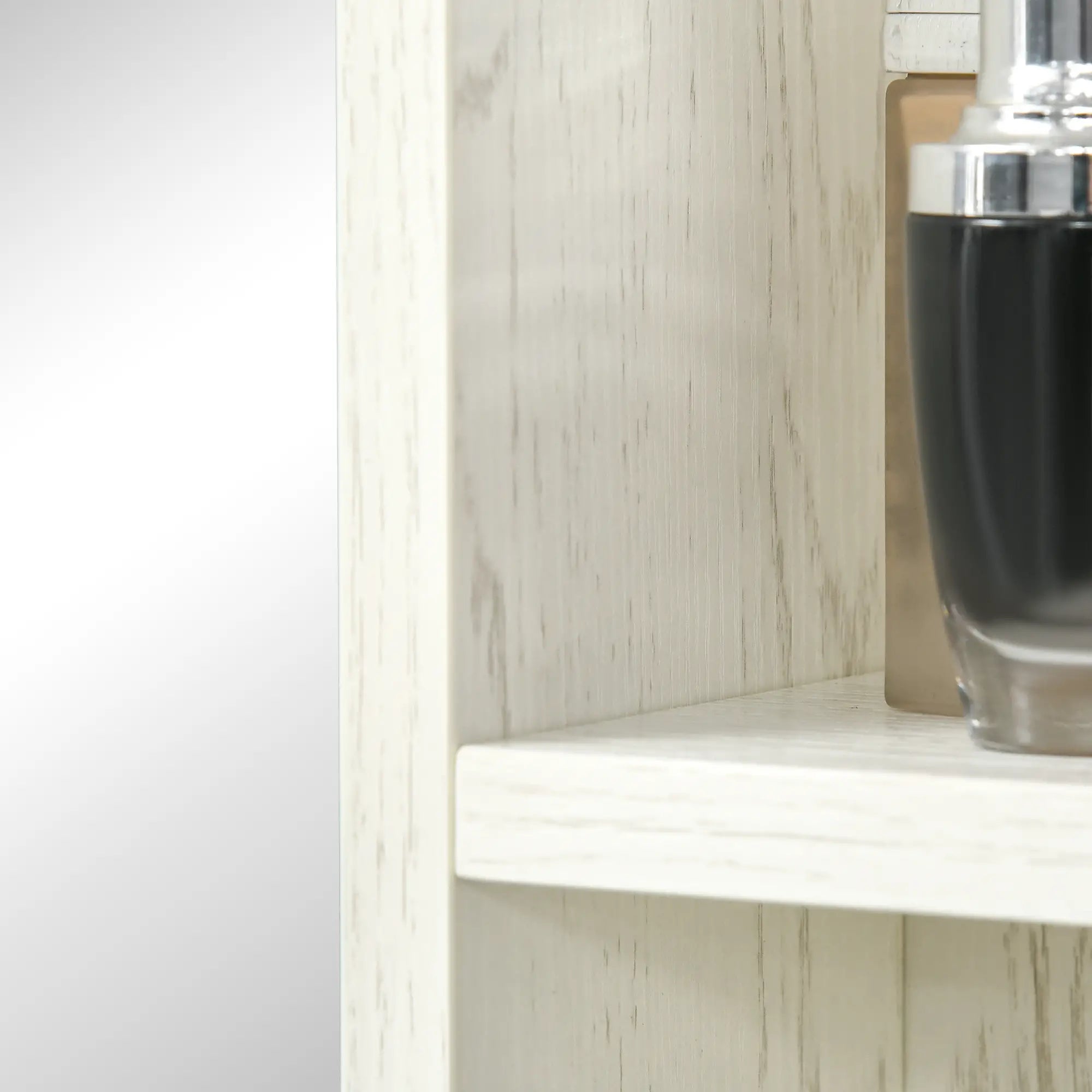 31.5 Inch x 25.5 Inch Medicine Cabinet, Mirror, 2-Tier Shelf, White Mirror Medicine Cabinets at Gallery Canada