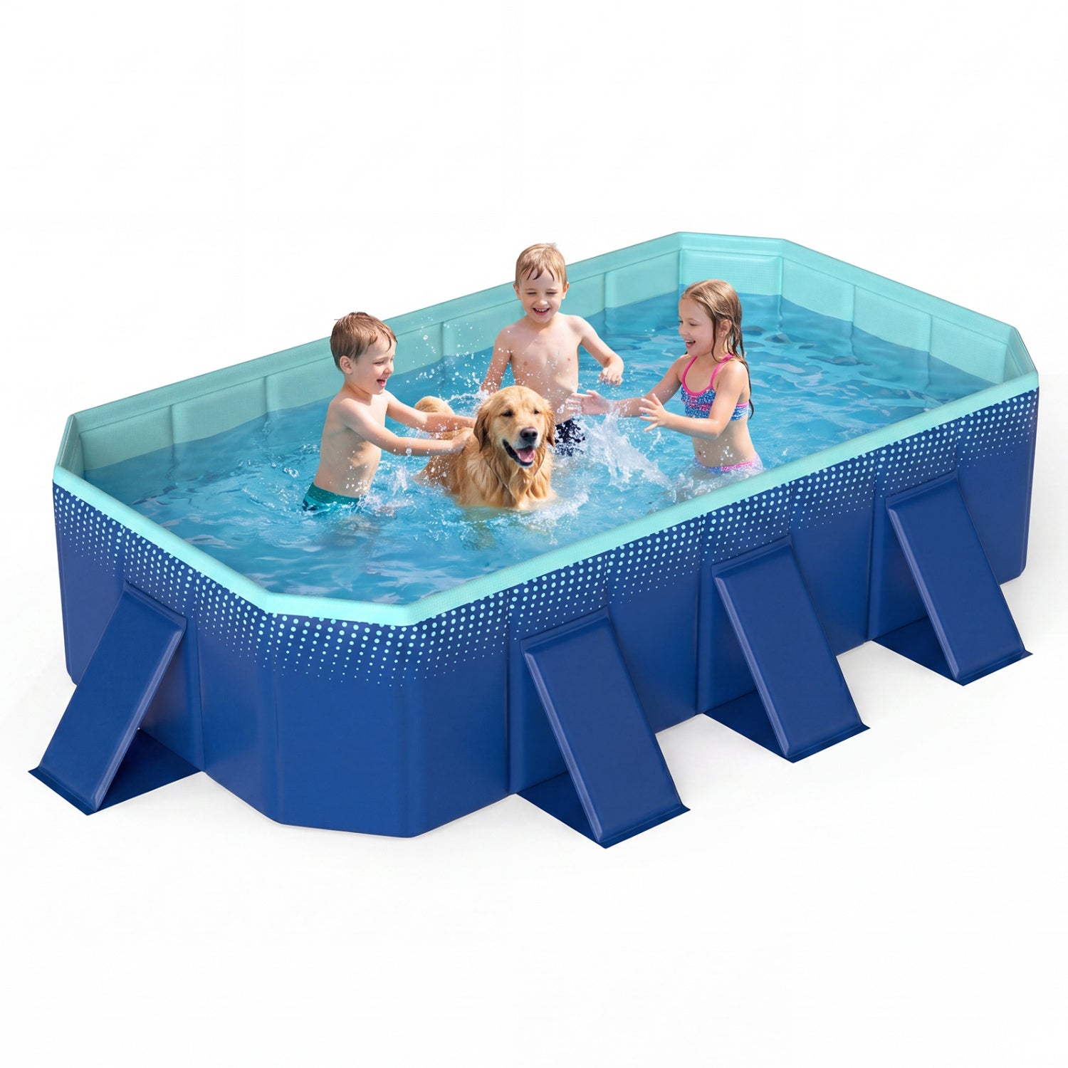 Non-Inflatable Pool, 8 Support Panels, Navy Swimming Pools at Gallery Canada