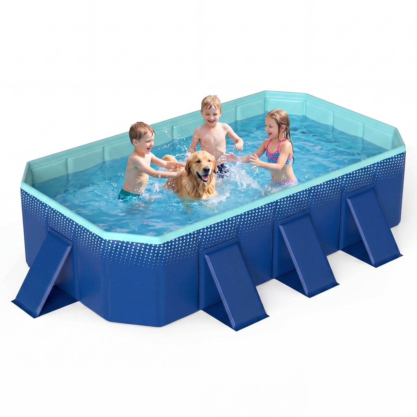 Non-Inflatable Pool, 8 Support Panels, Navy Swimming Pools at Gallery Canada