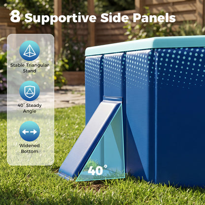 Non-Inflatable Pool, 8 Support Panels, Navy Swimming Pools at Gallery Canada
