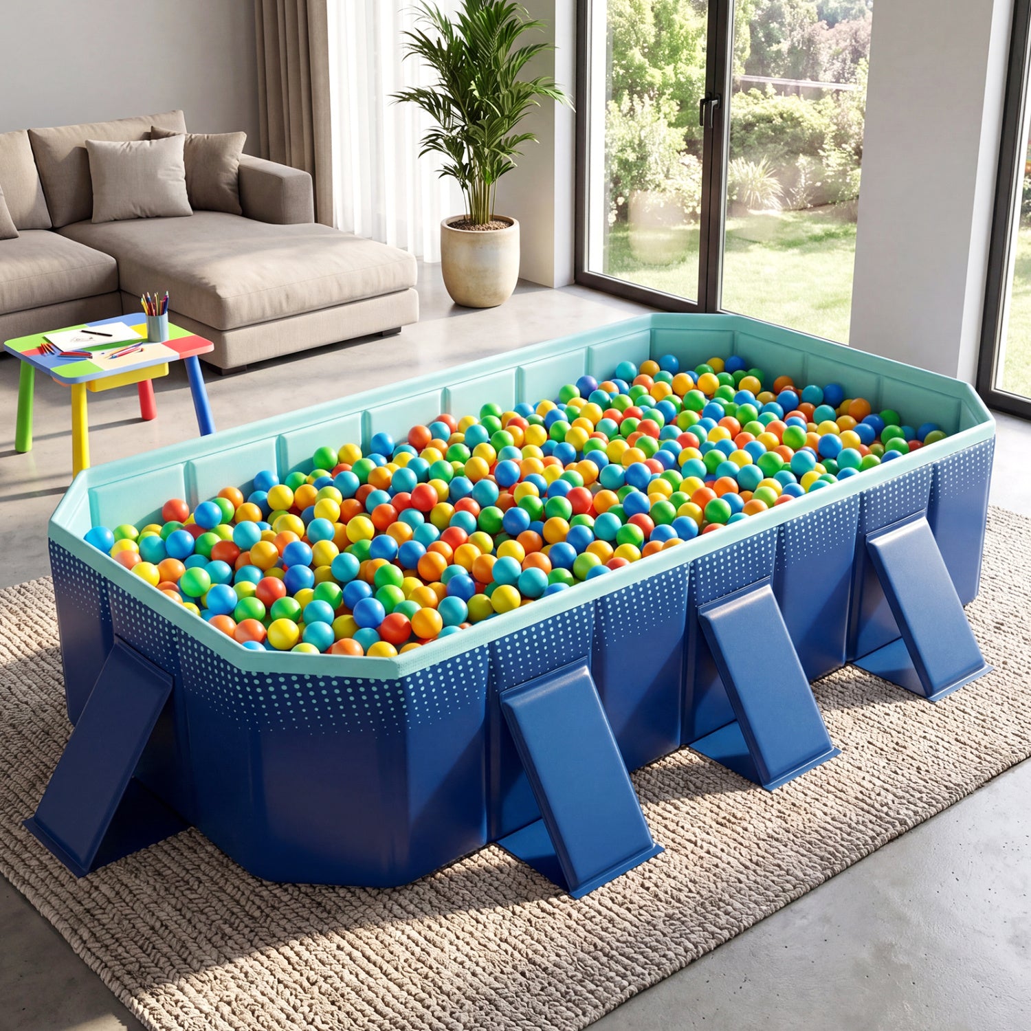 Non-Inflatable Pool, 24 Wall Panels, Navy Swimming Pools at Gallery Canada