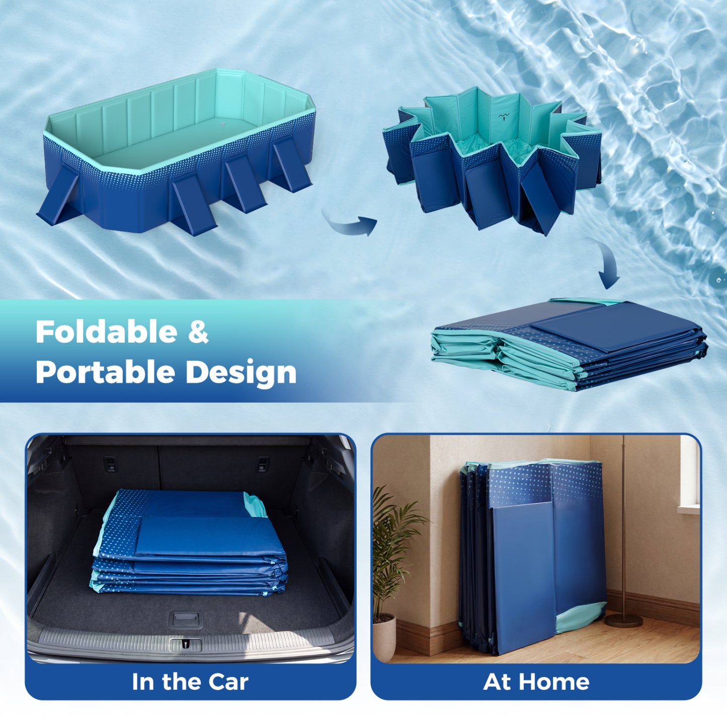 Non-Inflatable Pool, 24 Wall Panels, Navy Swimming Pools at Gallery Canada