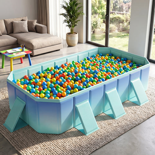 Non-Inflatable Swimming Pool Portable Around Ground Pool with 24 Wall Panels-Gradient, Green Gradient
