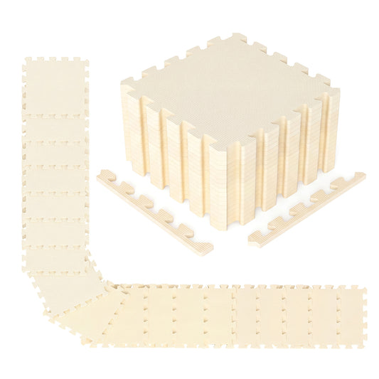 Non-Slip Protective Flooring for Living Room and Home Gym, Beige Decorative Fencing & Flooring Beige at Gallery Canada