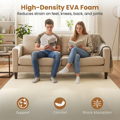 Non-Slip Protective Flooring for Living Room and Home Gym, Beige Decorative Fencing & Flooring at Gallery Canada