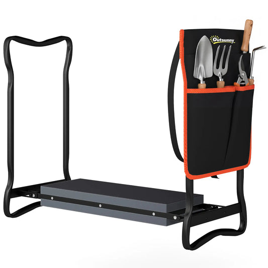 Garden Kneeler And Seat, 330lbs Heavy Duty Gardening Stool Garden Accessories Black at Gallery Canada