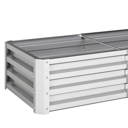 Galvanized Raised Garden Bed, Outdoor Planter Box, 4' x 2' x 1', Silver Raised Garden Beds at Gallery Canada