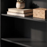 Fold-Out Computer Desk with Shelves, Bag, Wall Mount, Black