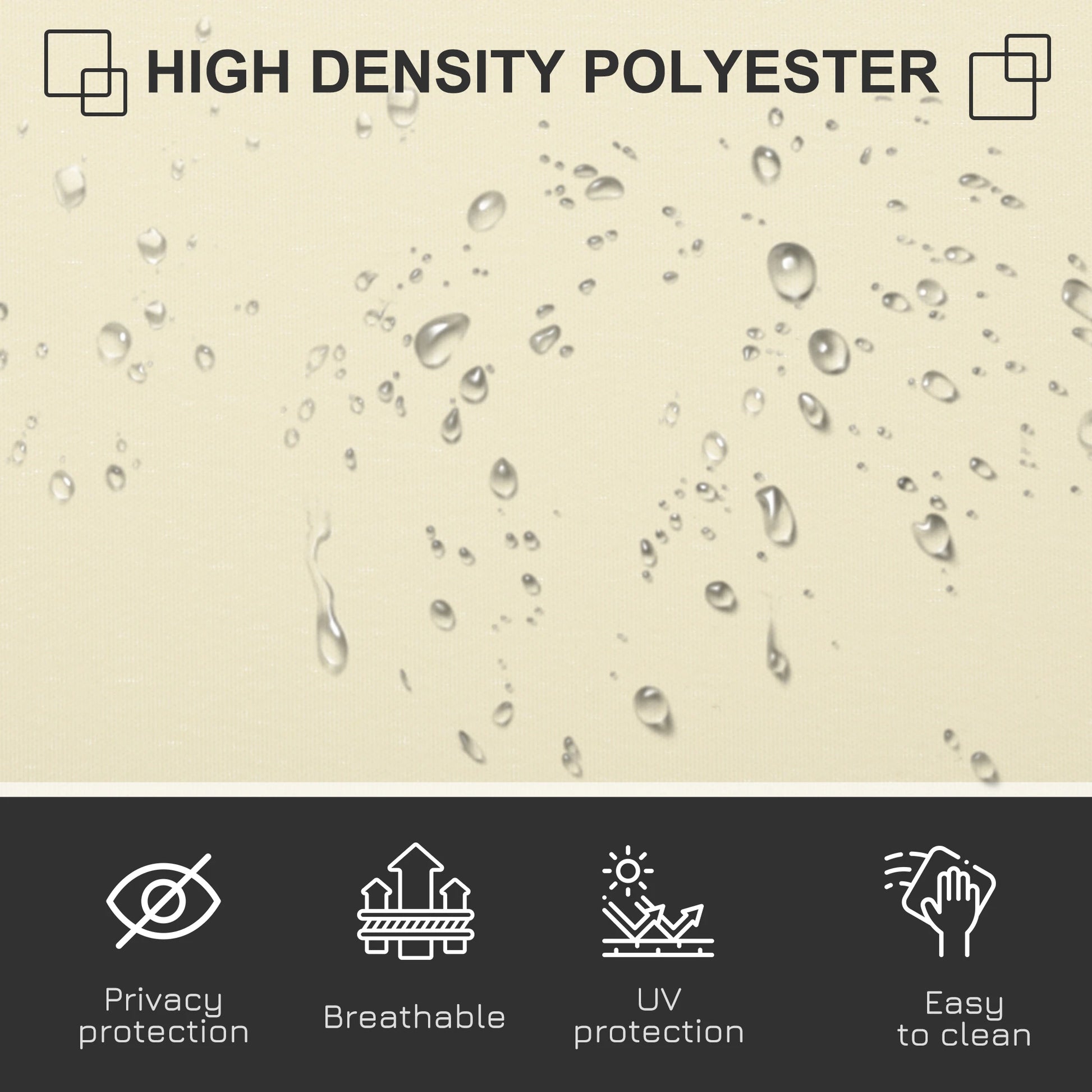 118" x 63" Retractable Patio Awning, UV & Wind Resistant, Cream White Side Awnings at Gallery Canada