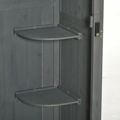 30" x 21" x 71" Garden Storage Shed, Water-Resistant, Grey Sheds at Gallery Canada