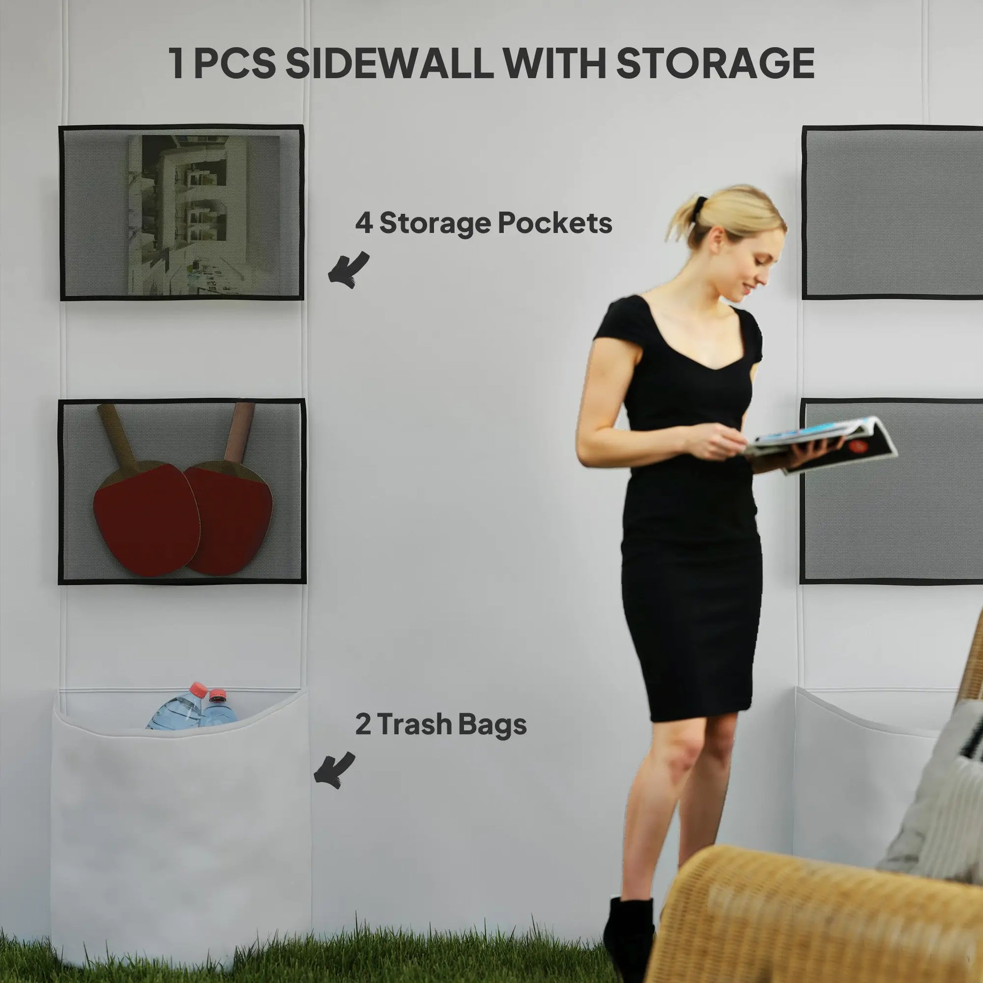 10' x 10' Pop Up Canopy Tent, Adjustable Height, Light Grey Pop Up Canopies at Gallery Canada