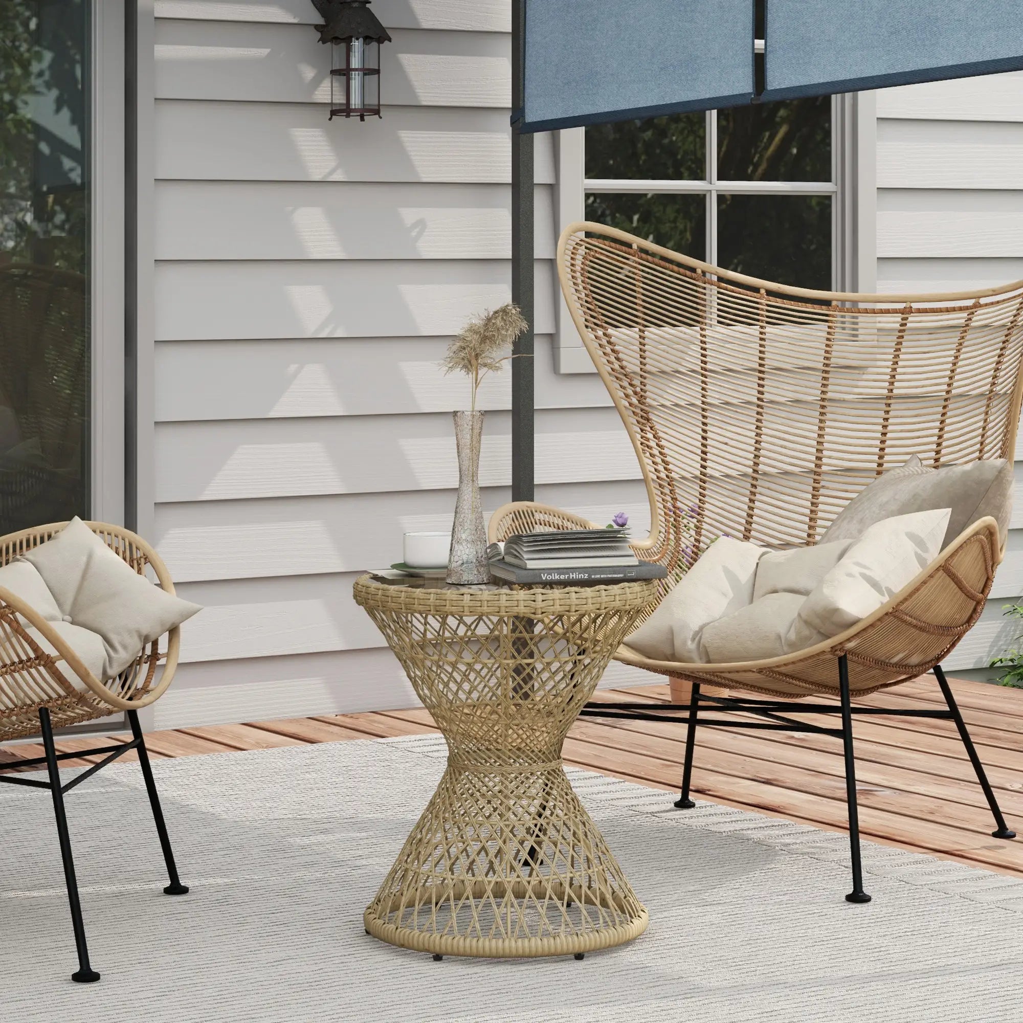 Wicker Outdoor Coffee Table, 18