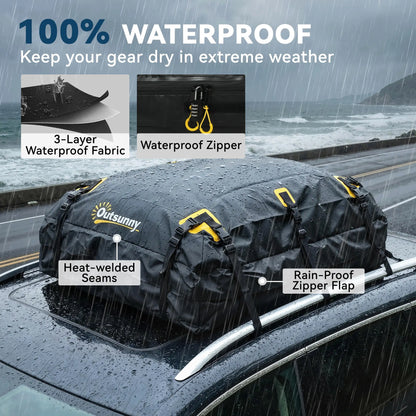 Waterproof Soft-Shell Roof Cargo Carrier, 21 Cubic Feet, Anti-Slip Mat Automotive at Gallery Canada