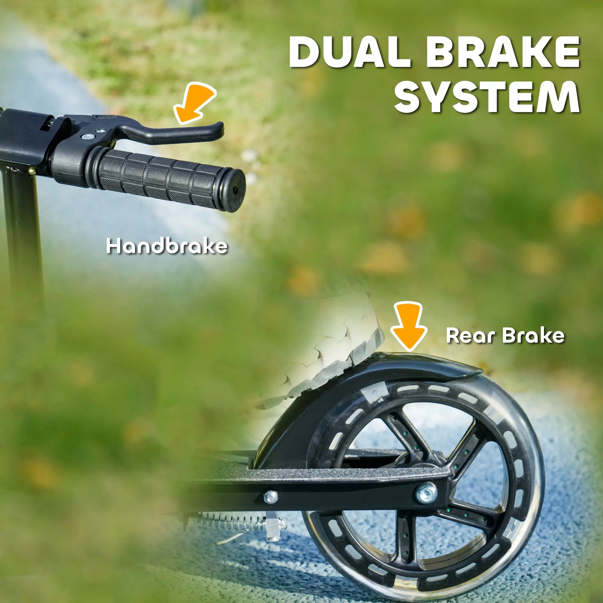 Kids Scooter, Light Up Wheels, Adjustable Handlebar, Rear Brake, Black Scooters at Gallery Canada