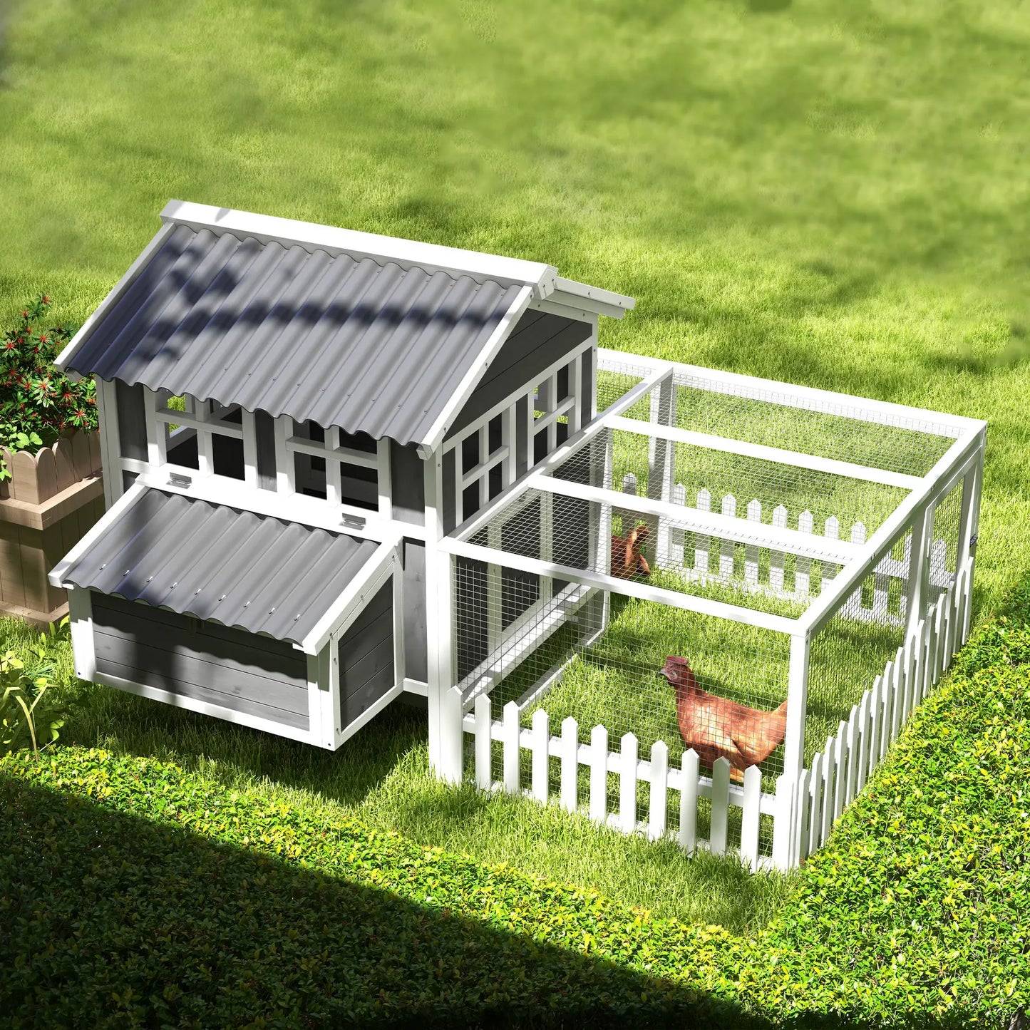 Wooden Chicken Coop with Run, 3-4 Chickens, Bunnies, Ducks Chicken Coops at Gallery Canada