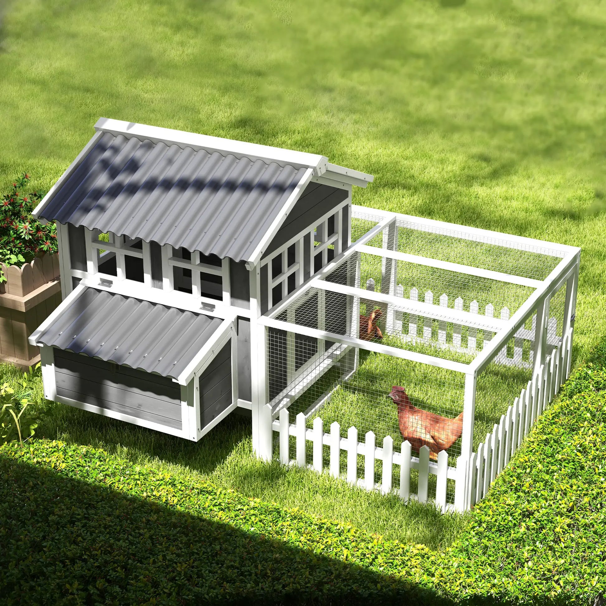 Wooden Chicken Coop with Run, 3-4 Chickens, Bunnies, Ducks Chicken Coops at Gallery Canada