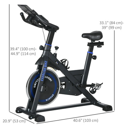 Adjustable Upright Stationary Exercise Bike, LCD Display, Indoor Cycling, Adjustable Resistance, Black Exercise & Stationary Bikes at Gallery Canada