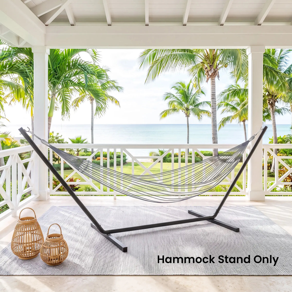 11.8'L Heavy Duty Hammock Stand, Fits 10.8'-11.8' Hammocks, Black Hammock Stands at Gallery Canada
