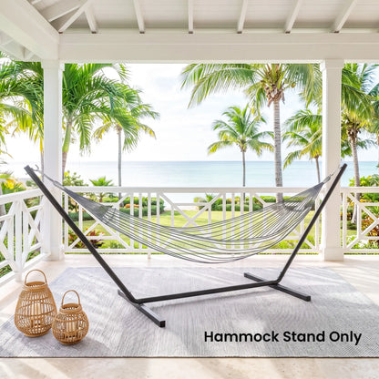 11.8'L Heavy Duty Hammock Stand, Fits 10.8'-11.8' Hammocks, Black Hammock Stands at Gallery Canada
