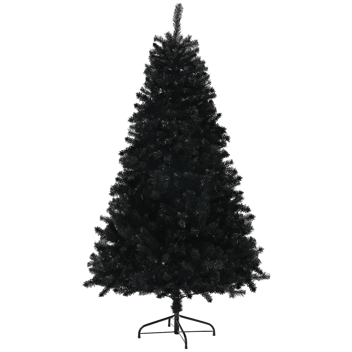 5ft Artificial Christmas Tree, Auto Open, Steel Base, Black Artificial Christmas Trees Black at Gallery Canada