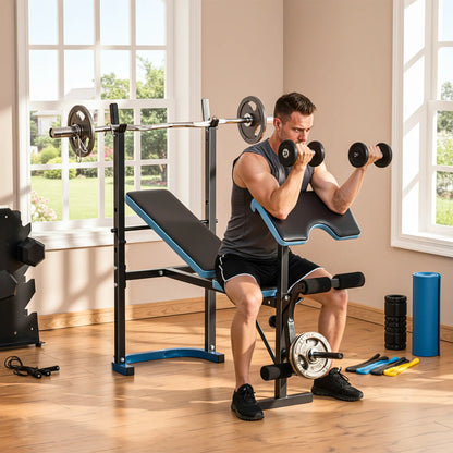 Adjustable Weight Bench, Barbell Rack, Leg Developer, Black Weight Benches at Gallery Canada