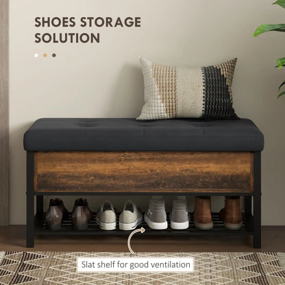 Shoe Storage Bench with Seat, Flip Top, Hidden Space, 4 Pairs Shoe Storage Cabinets & Racks at Gallery Canada