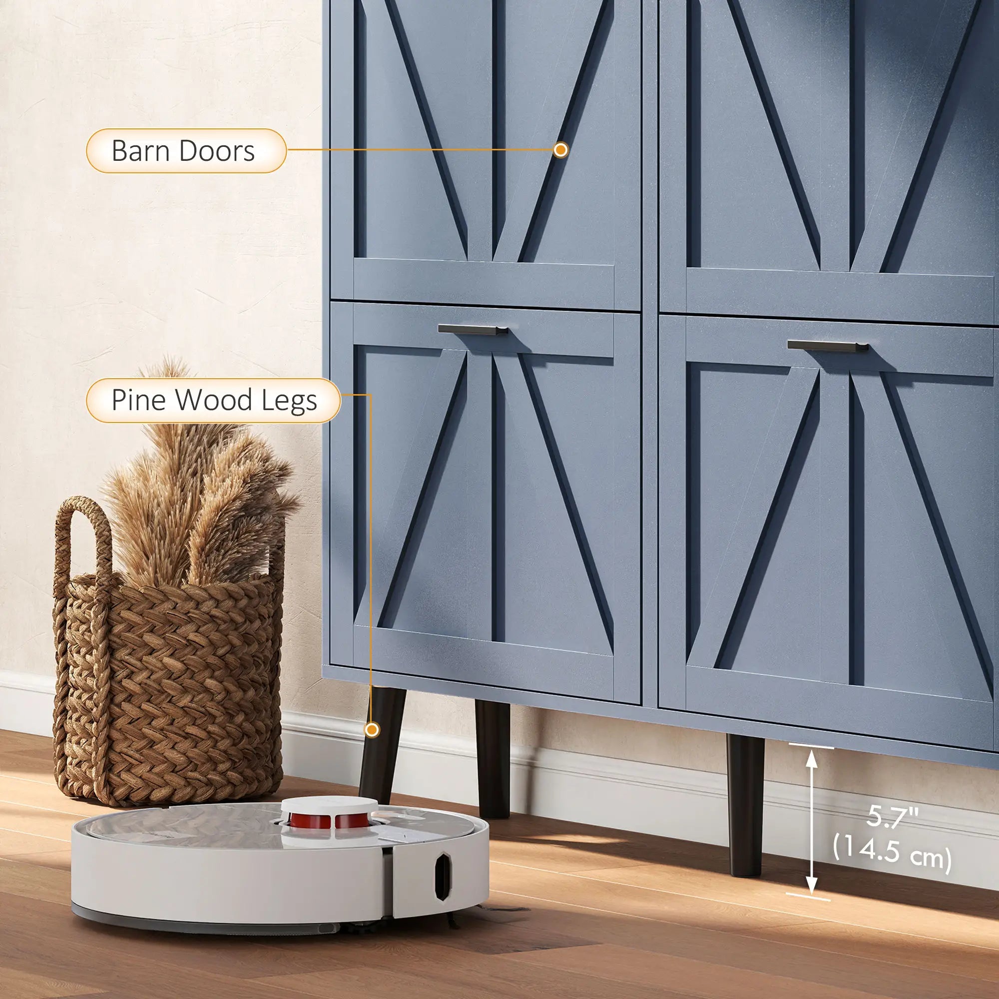 Shoe Storage Cabinet, 4 Flip Drawers, Farmhouse Narrow, Holds 24 Pairs, Blue Shoe Storage Cabinets & Racks at Gallery Canada