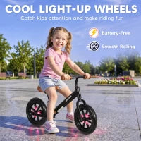 Balance Bike, Adjustable Seat and Handlebar, 2-5 Years Old, Black