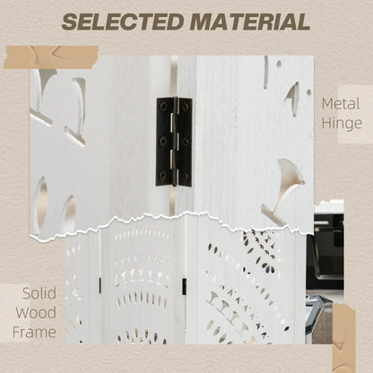 Séparateur de pièce 3 panneaux, 5,6 pieds de haut, écran de confidentialité pliant portable, blanc
