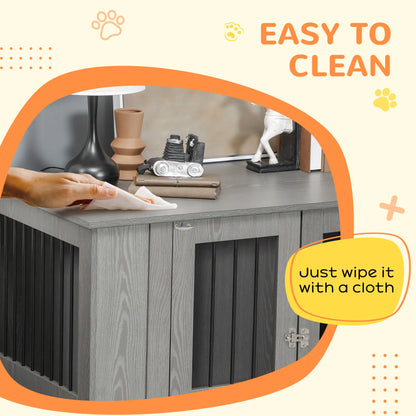 Dog Crate Furniture with Lockable Magnetic Door, Adjustable feet for Extra Large, Medium &; Small Dogs, Indoor Use, Grey Houses, Kennels & Pens at Gallery Canada