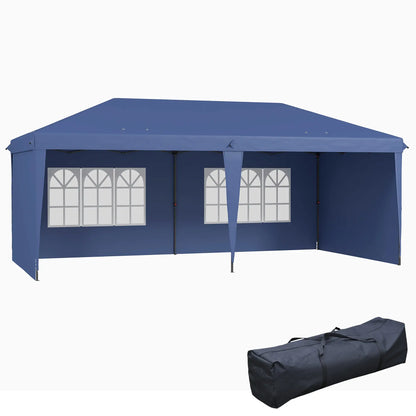 10' x 20' Pop Up Canopy Tent, Instant Shelter, Blue Pop Up Canopies at Gallery Canada