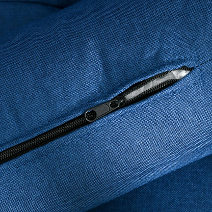 56 Upholstered Loveseat Sofa, 2 Seater with Back Cushions, Blue 2-Seater Sofas at Gallery Canada