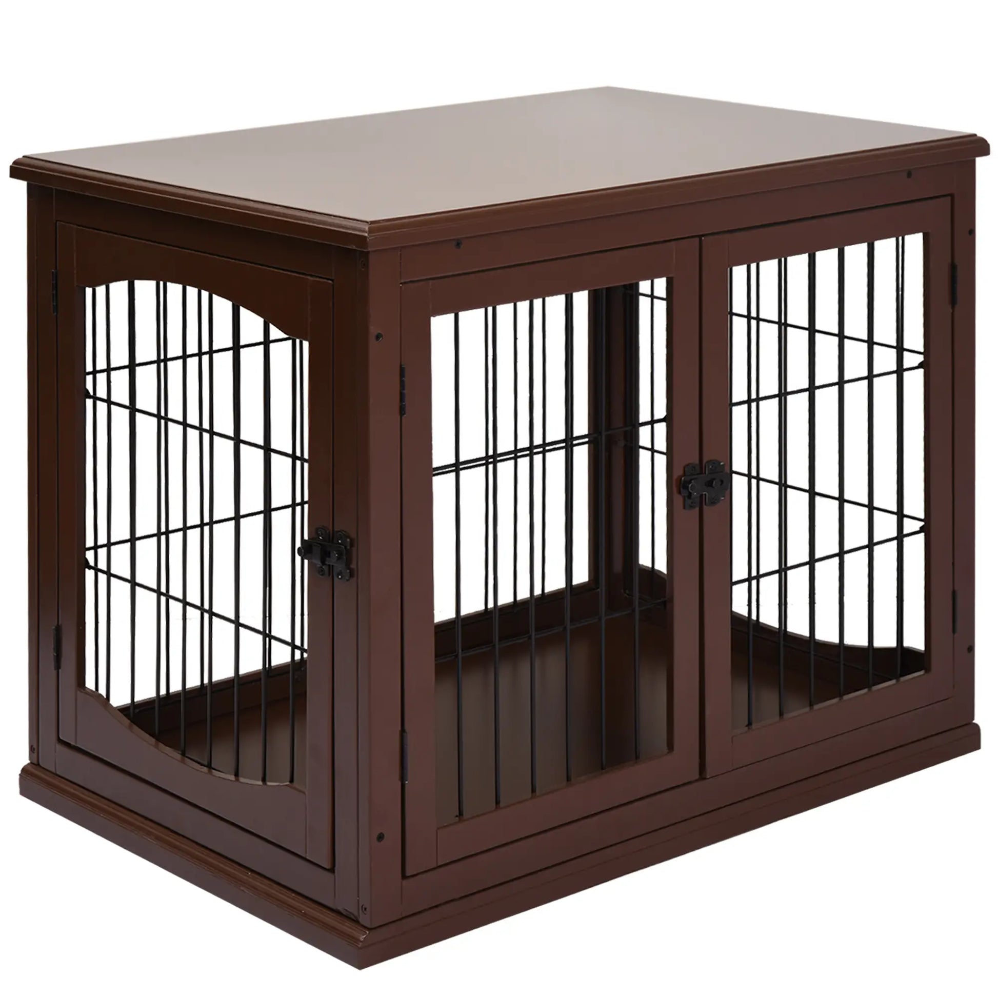 26" Wooden Dog Cage, Double Door, Modern Design, Brown Houses, Kennels & Pens at Gallery Canada