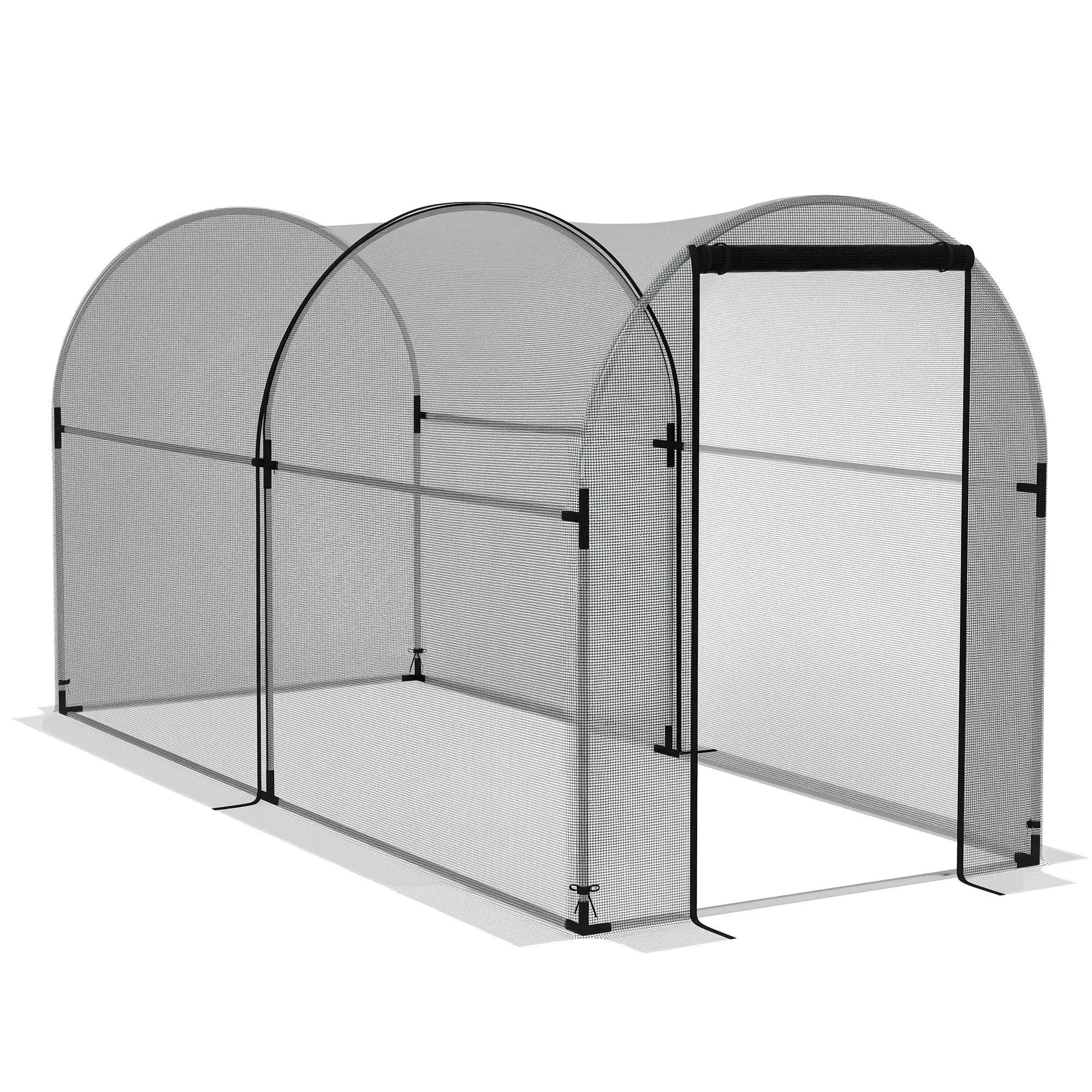 9.8' x 3.9' Crop Cage, Mesh Plant Protection Tent, Galvanised Steel Frame Greenhouses at Gallery Canada