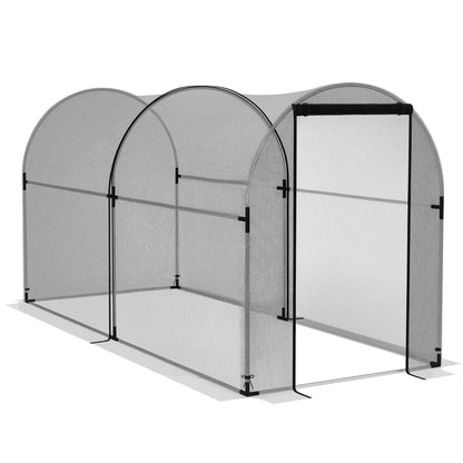9.8' x 3.9' Crop Cage, Mesh Plant Protection Tent, Galvanised Steel Frame Greenhouses at Gallery Canada