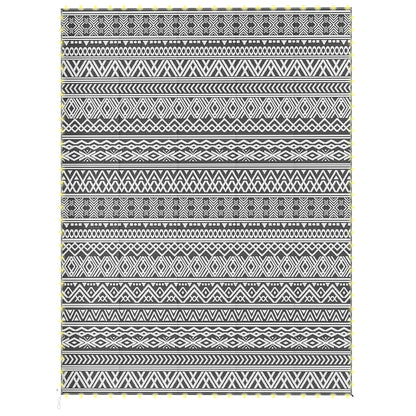Reversible Outdoor Rug With USB Lights, 12' x 9', Carry Bag For Camping Outdoor Reversible Rugs Black, White at Gallery Canada