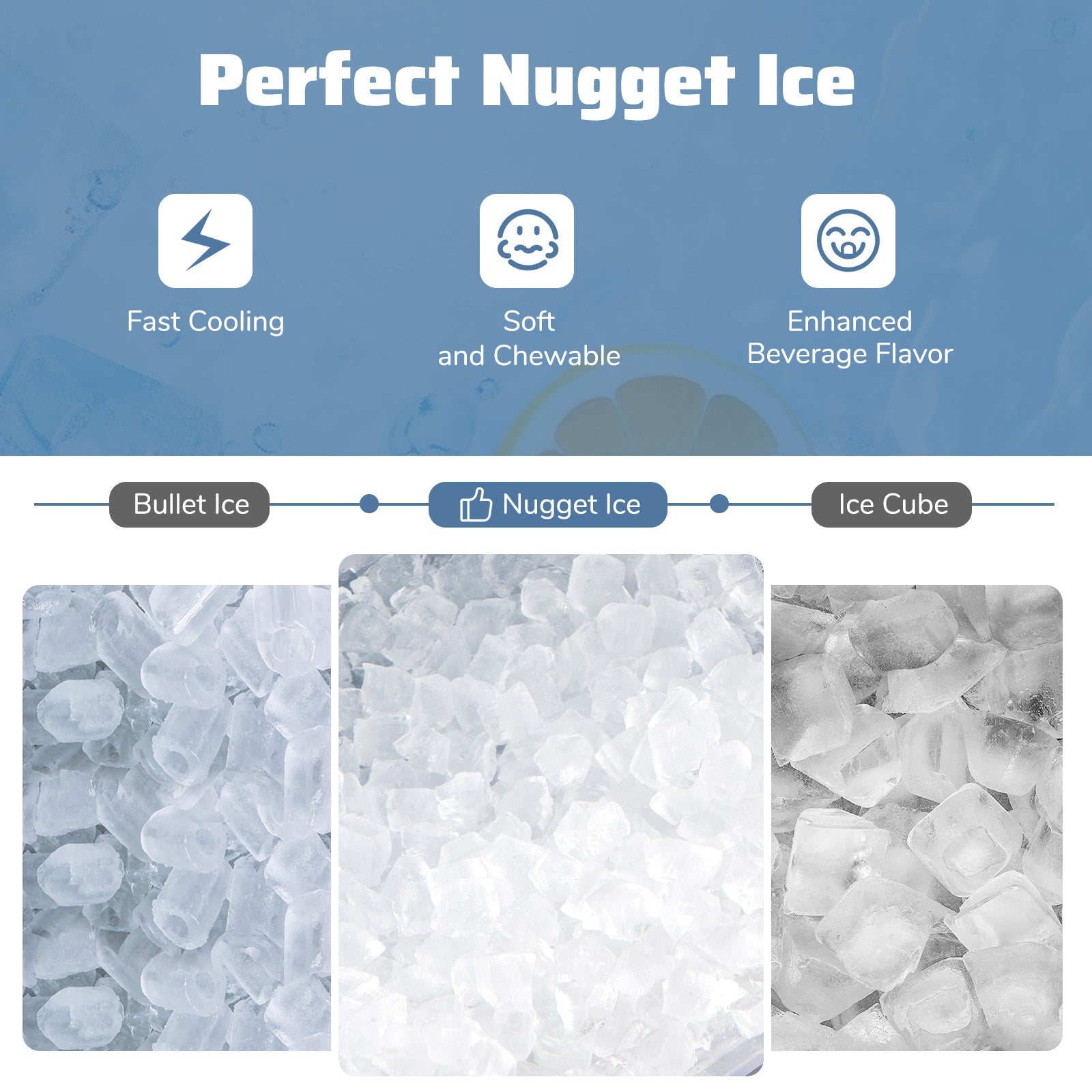 Nugget Ice Maker Countertop with Soft Chewable Pellet, Black Ice Makers at Gallery Canada