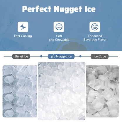 Nugget Ice Maker Countertop with Soft Chewable Pellet, Black Ice Makers at Gallery Canada