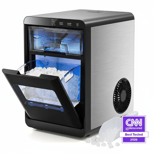 Machine à glaçons à granulés de comptoir, granulés mous et mâchables, noir