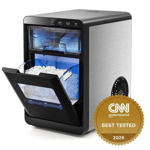 Countertop Nugget Ice Maker, Soft Chewable Pellet, Black