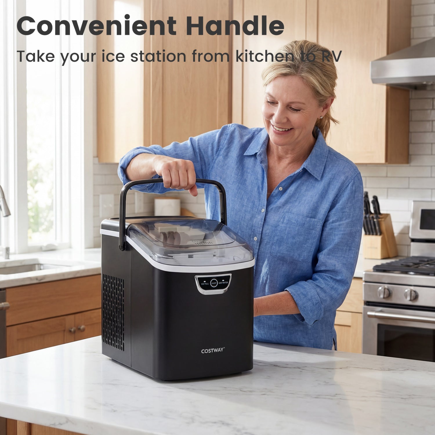 Countertop Nugget Ice Maker, Audible Full Alarm, Black Ice Makers at Gallery Canada