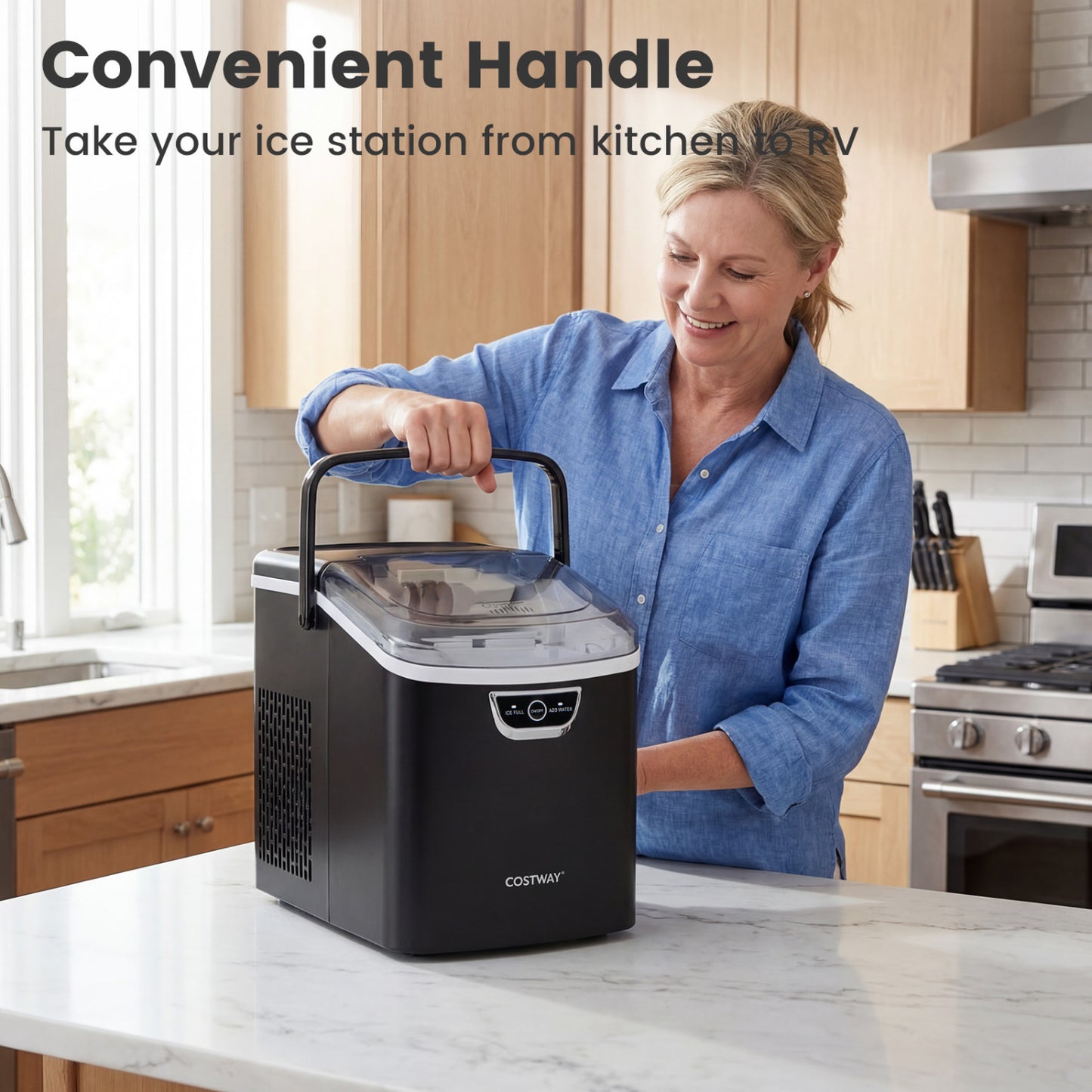 Countertop Nugget Ice Maker, Audible Full Alarm, Black Ice Makers at Gallery Canada