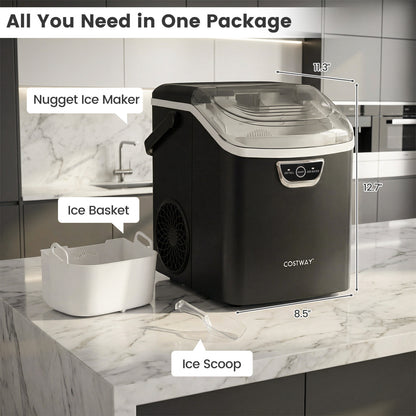 Nugget Ice Maker and Beverage Cooler Combo with Chewable Ice and Compact Drink Storage Kitchen Appliances at Gallery Canada