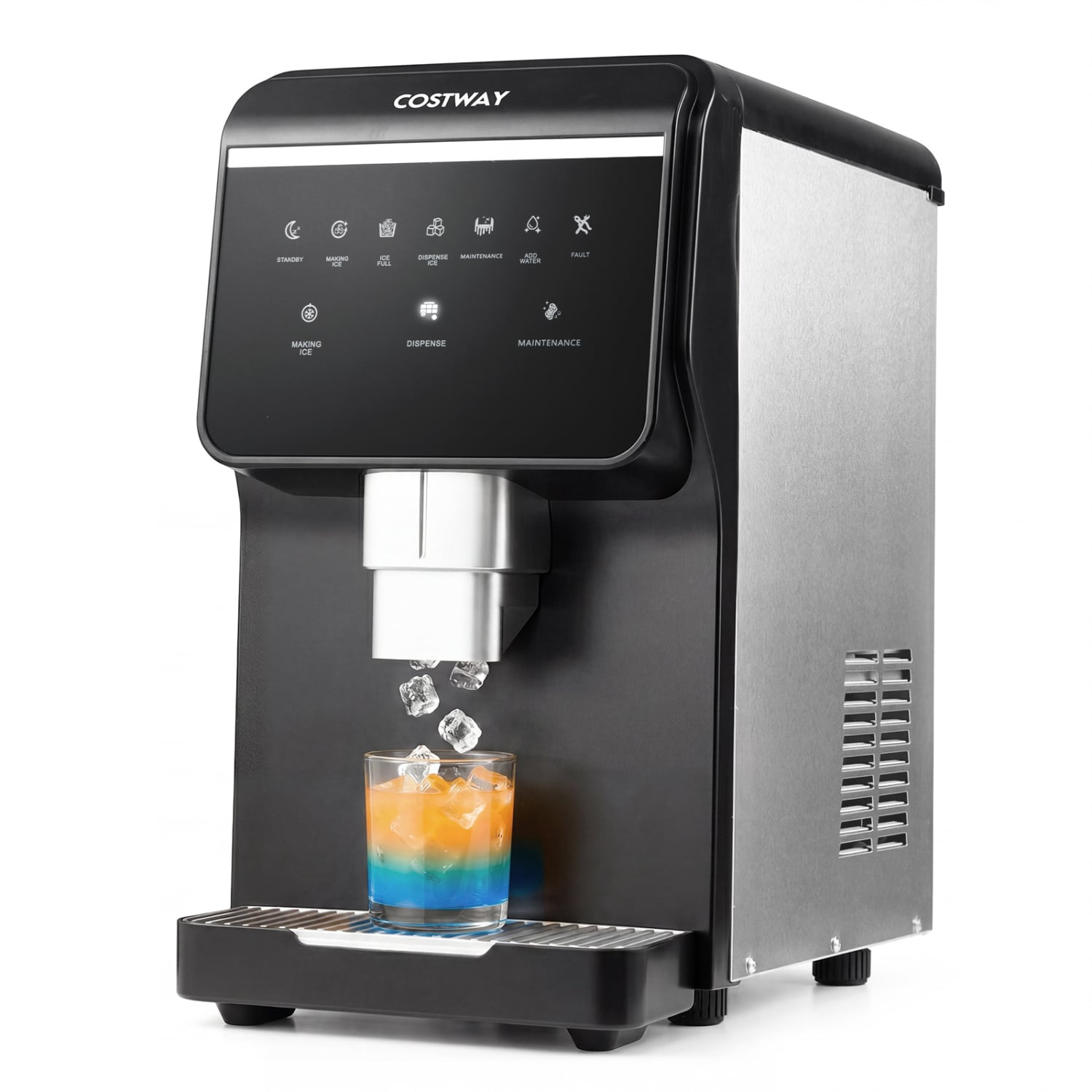Nugget Ice Maker, Self Dispensing, 80 LBS Per Day, Black Ice Makers Black at Gallery Canada