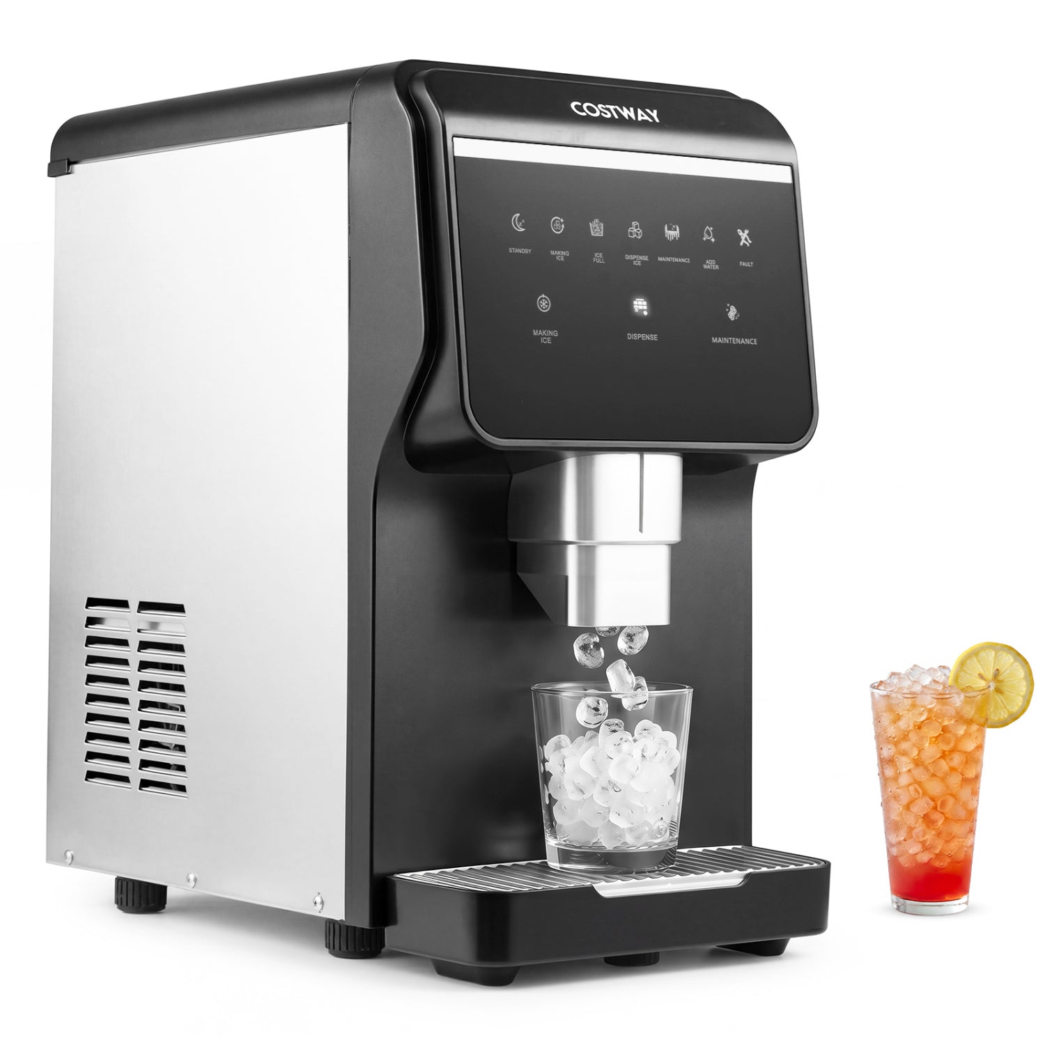 Nugget Ice Maker, Self Dispensing, 80 LBS Per Day, Black Ice Makers at Gallery Canada